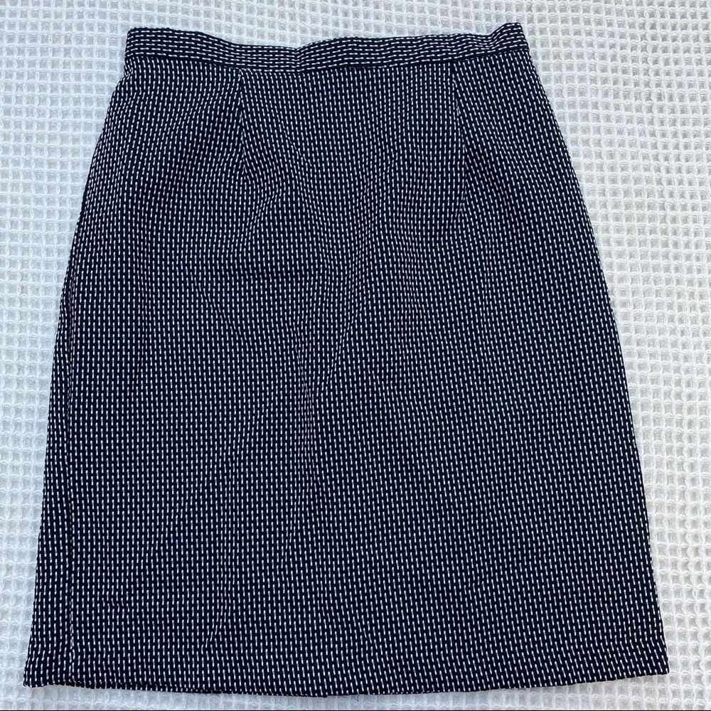 Vintage black & white high waist pencil skirt 16w